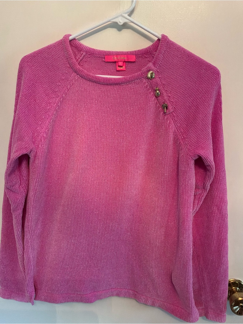 Lily Pulitzer women’s amethyst Pippin chenille Long sleeve pullover sweater NWT